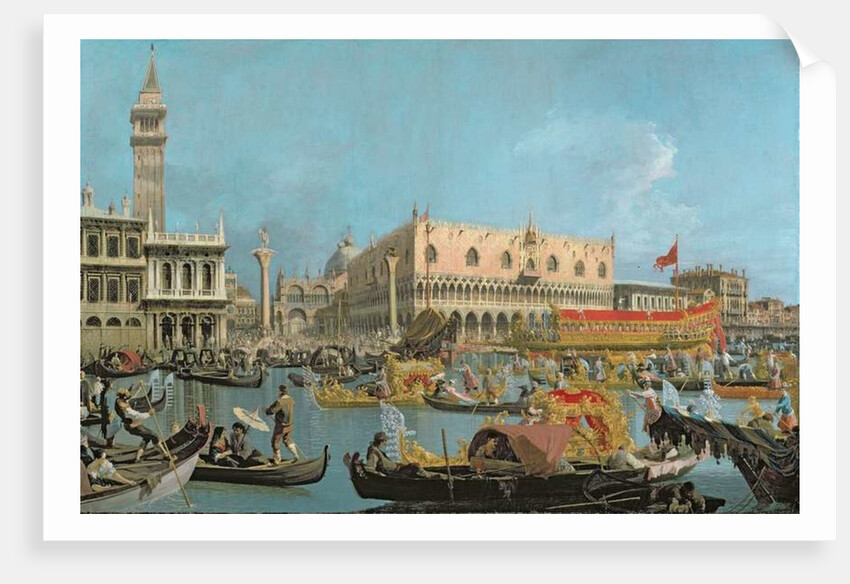 The Bucintoro returning to the Molo by (1697-1768) Canaletto