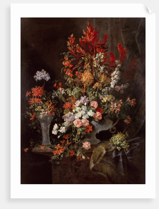 Two vases of flowers by Jean-Baptiste Monnoyer