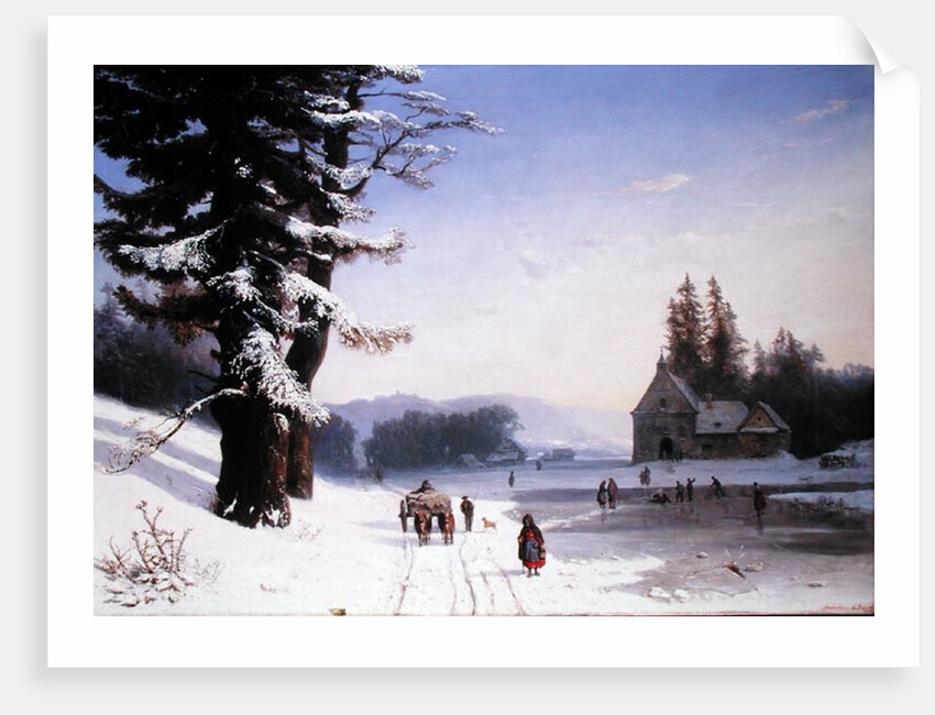 Snow Scene in the South of France, 1868 by Josephine Bowes