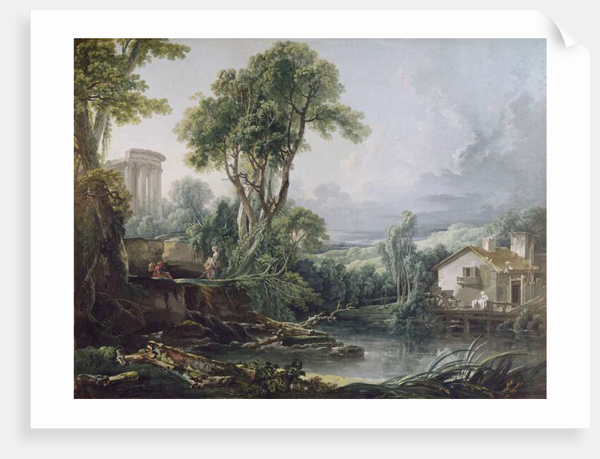 Landscape with a Watermill by Francois Boucher