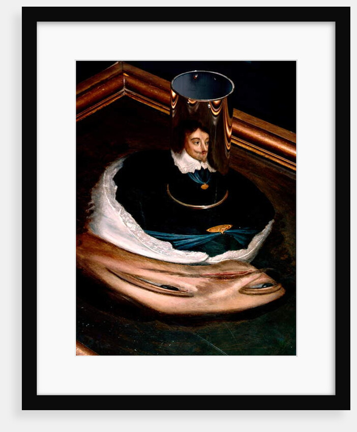 Anamorphic portrait of Charles I by Unknown Artist