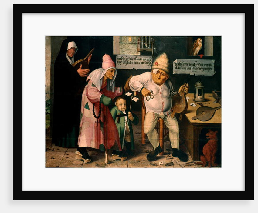 The Bellows Mender by Hieronymous (attr.) Bosch