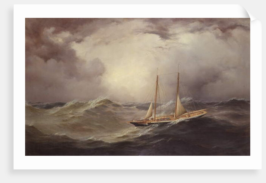 Livonia after losing bowsprit mid-Atlantic, 1871 by Unknown Artist