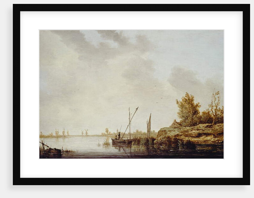 A River Scene with Distant Windmills, c.1640-42 by Aelbert Cuyp