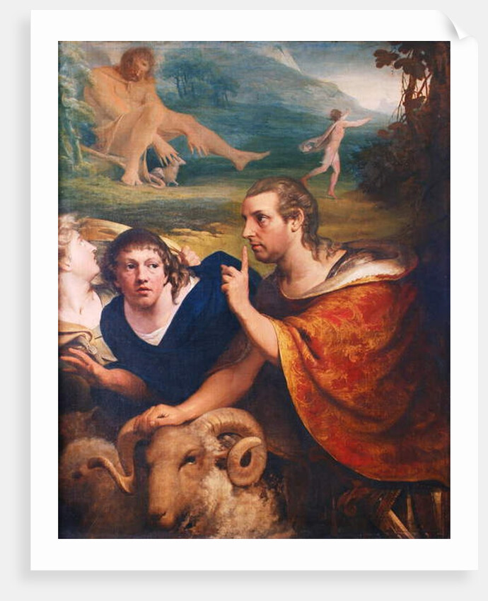 Portraits of James Barry and Edmund Burke in the characters of Ulysses and his companion fleeing from the Cave of Polyphemus, 1776 by James Barry