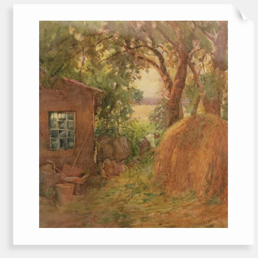 Corner of a rickyard, 1910 by Janie E. Beamish