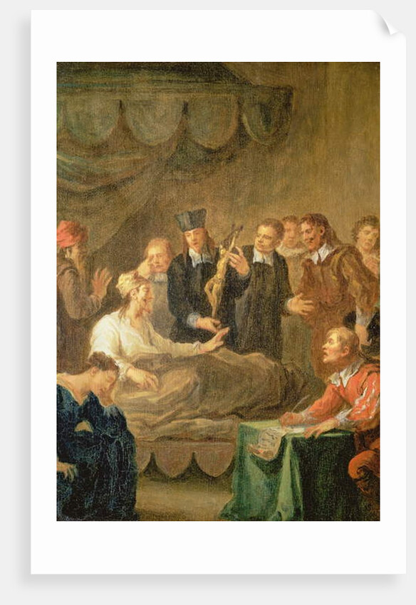 The last word and testament of Don Quixote, from Cervantes' 'Don Quixote' by John Vanderbanck