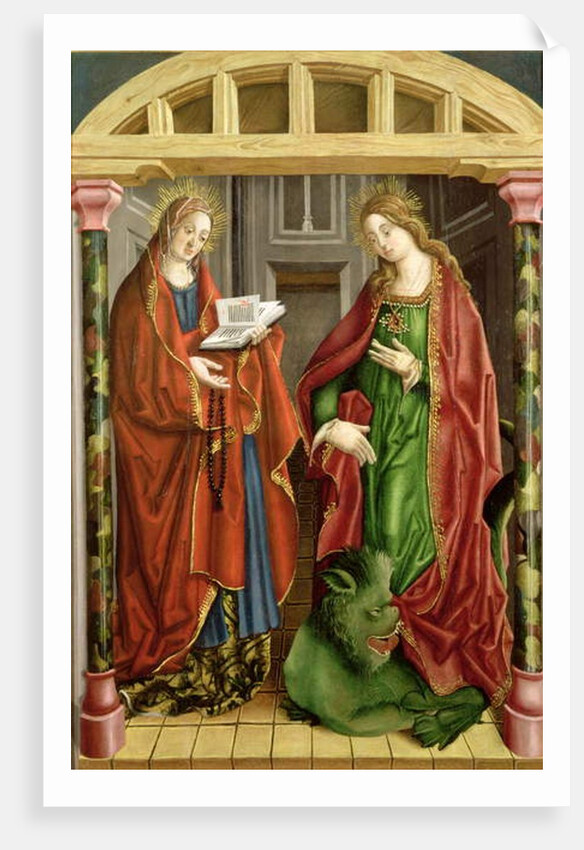 Two female saints, possibly St. Mary Magdalene and St. Martha by Fernando Gallego