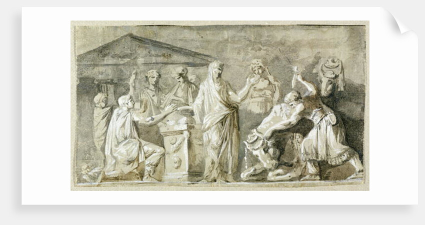 Ancient sacrifice by Luis Paret y Alcazar