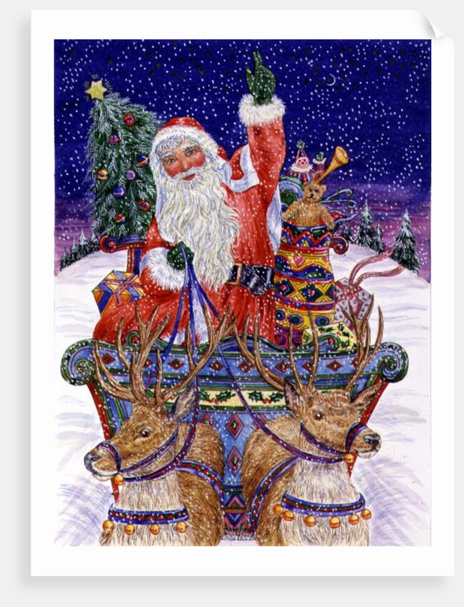 Father Christmas Setting Out on Christmas Eve by Catherine Bradbury