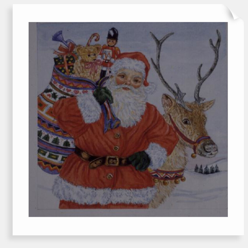 Father Christmas and his reindeer by Catherine Bradbury
