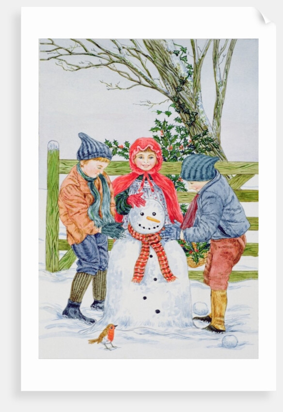 Building a snowman by Catherine Bradbury