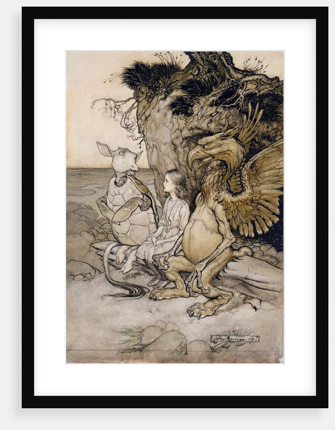 Alice and the Mock Turtle by Arthur Rackham
