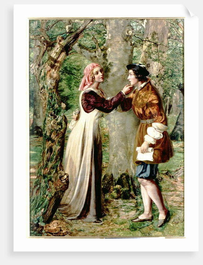 Celia Telling Rosalind that Orlando is in the Forest by Edward Rainford