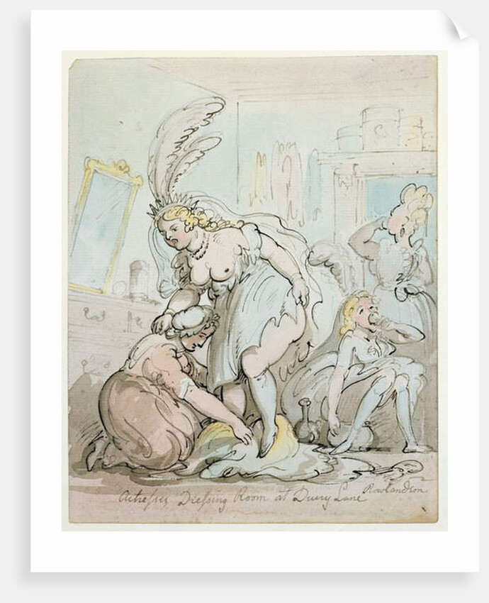 Actresses' Dressing Room at Drury Lane by Thomas Rowlandson