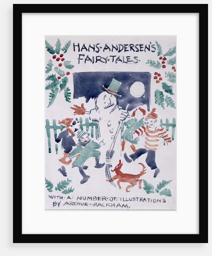 Front cover sketch for Hans Andersen's Fairy Tales by Arthur Rackham