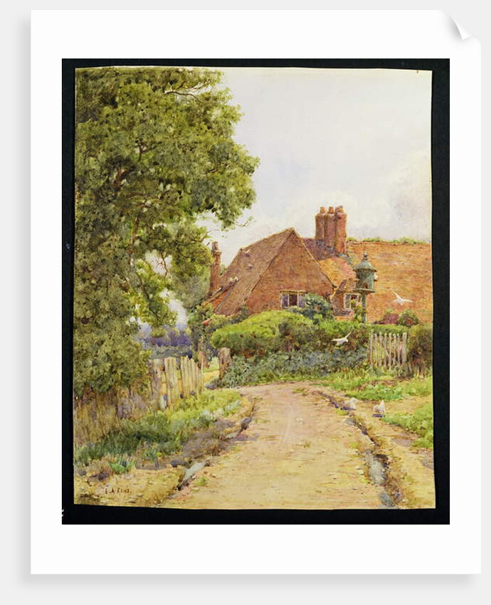 A Hampshire Farmhouse near Steep by Ernest Arthur Rowe