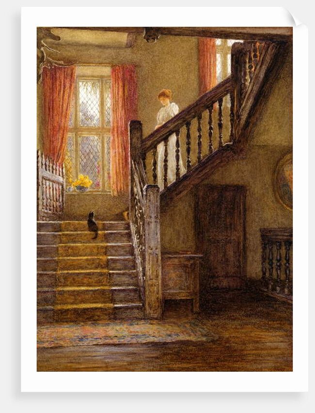 The Staircase, Whittington Court, Gloucestershire by Helen Allingham