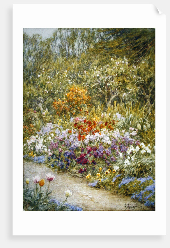 In the kitchen garden, Farringford by Helen Allingham