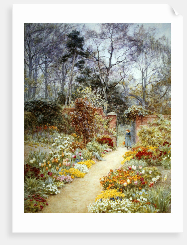 Walled garden in springtime by Helen Allingham