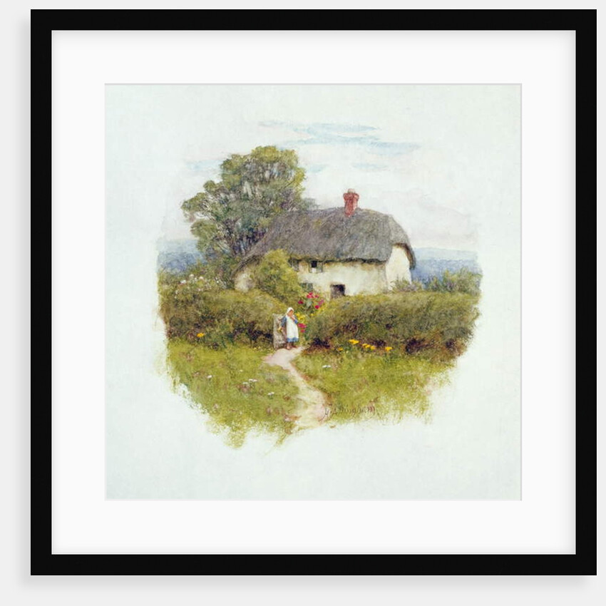 Young Girl by the Cottage Gate by Helen Allingham