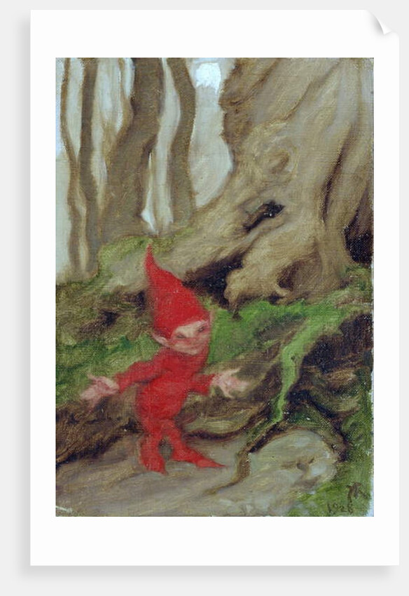 A Gnome by Tree Roots, 1928 by Arthur Rackham