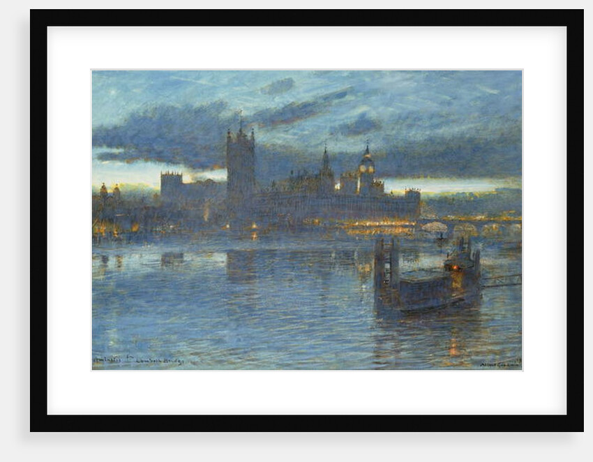 Westminster from Lambeth Bridge, 1912 by Albert Goodwin