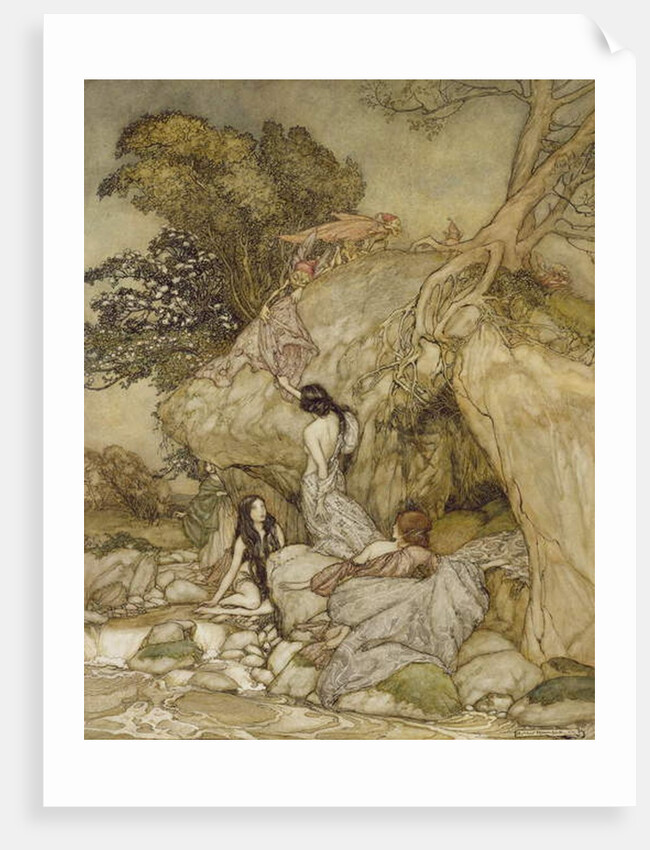 Girls by a Stream, 1906 by Arthur Rackham
