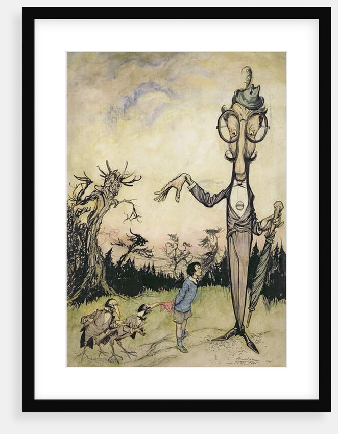 A Giant with a Child and Two Crows by Arthur Rackham