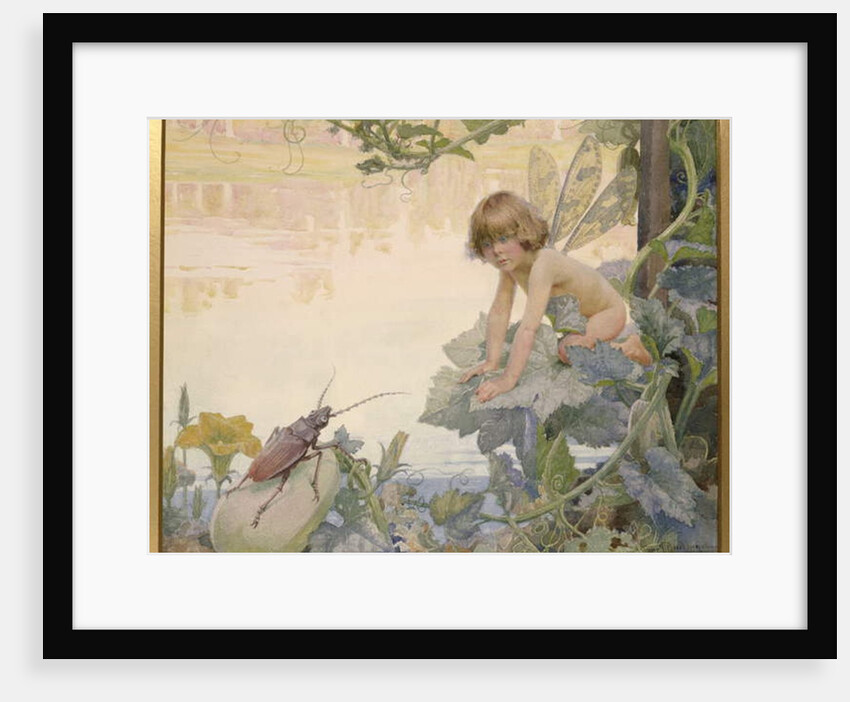 The Fairy and the Beetle, 1922 by Arthur Herbert Buckland