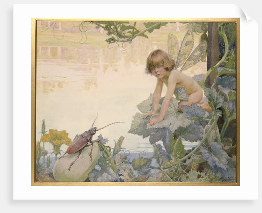 The Fairy and the Beetle, 1922 by Arthur Herbert Buckland