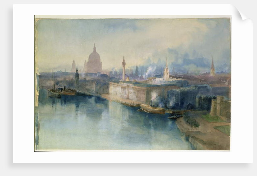 London from the Tower Bridge, 1914 by Richard Henry Wright
