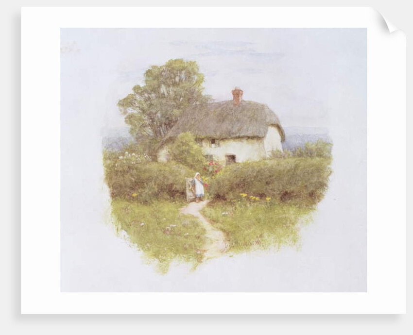 Young Girl by the Cottage Gate by Helen Allingham