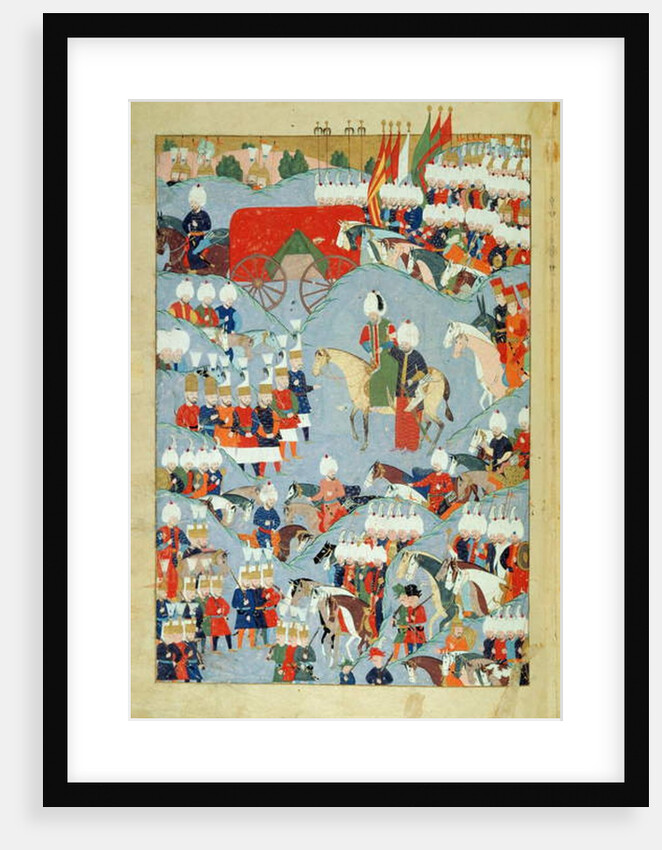 CBL T 413 fol.46a The Ailing Sultan Supported by his Vizir by Ottoman School