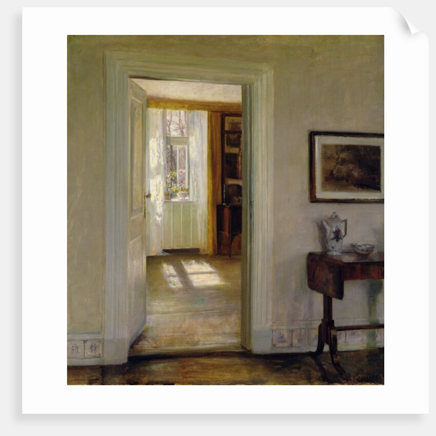 Interior with Garden by Carl Holsoe
