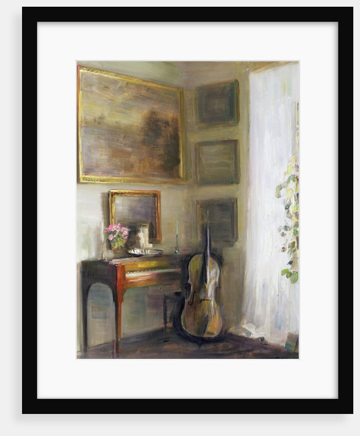 Interior with Cello and Spinet by Carl Holsoe