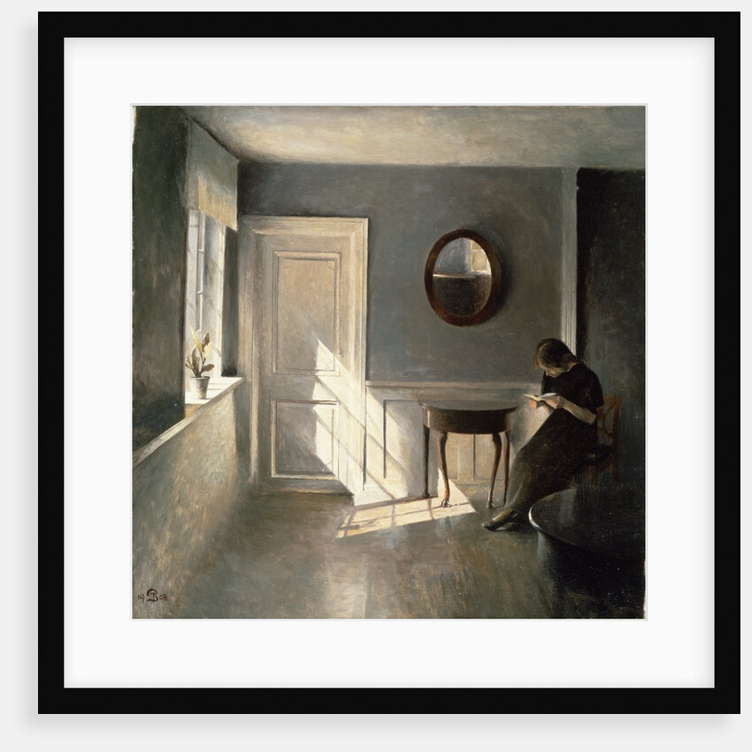 Girl Reading a Letter in an Interior, 1908 by Peter Vilhelm Ilsted