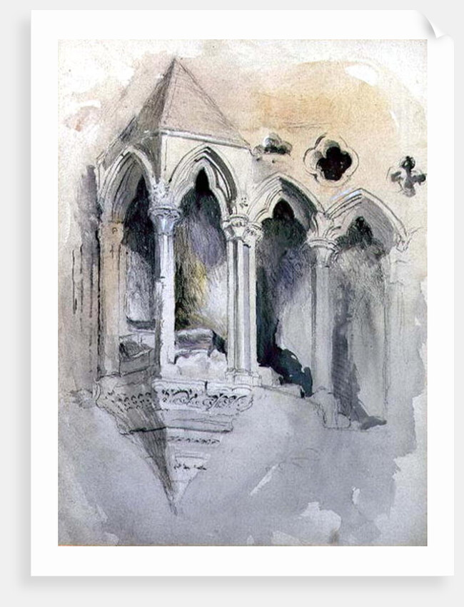 A Gothic Stairway in Chester Cathedral by John Ruskin