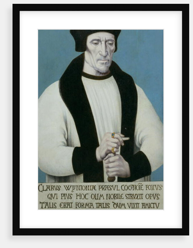 Portrait of Richard Foxe or Fox Bishop of Winchester, Lord Privy Seal to Henry VII and Henry VIII and founder of Corpus Christi College, Oxford 1530s by Hans (fl.1512-44) Corvus