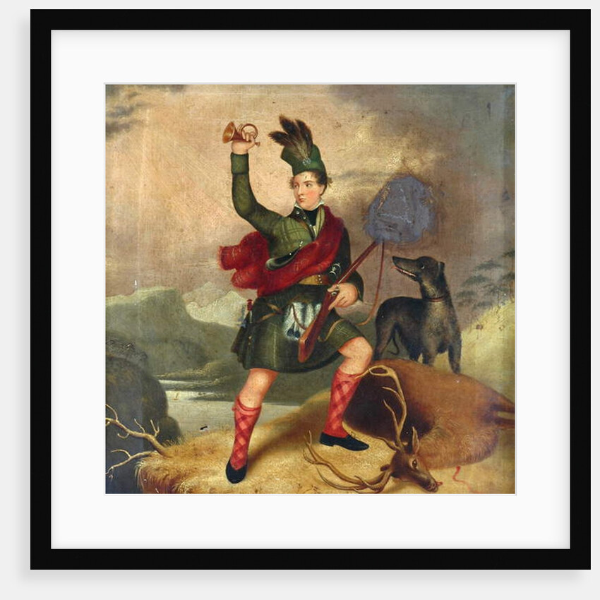 Highland Hunter with Dog and Dead Deer, c.1850 by Unknown Artist