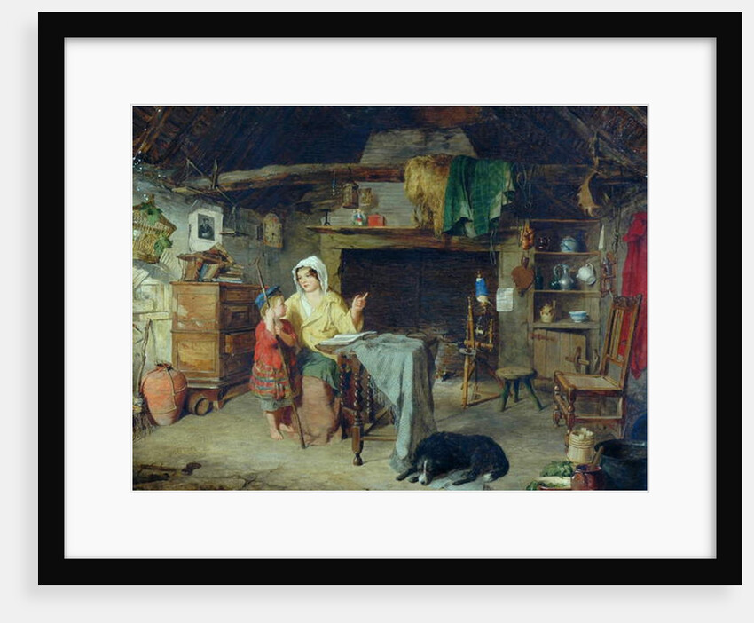 The Ettrick. Shepherd Boy Receiving his first impressions from his mother, 1858 by George Washington Brownlow