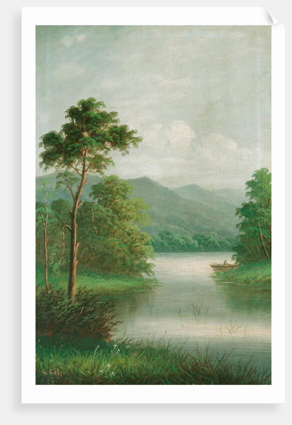 Boat on the River, 1801 by George Cole