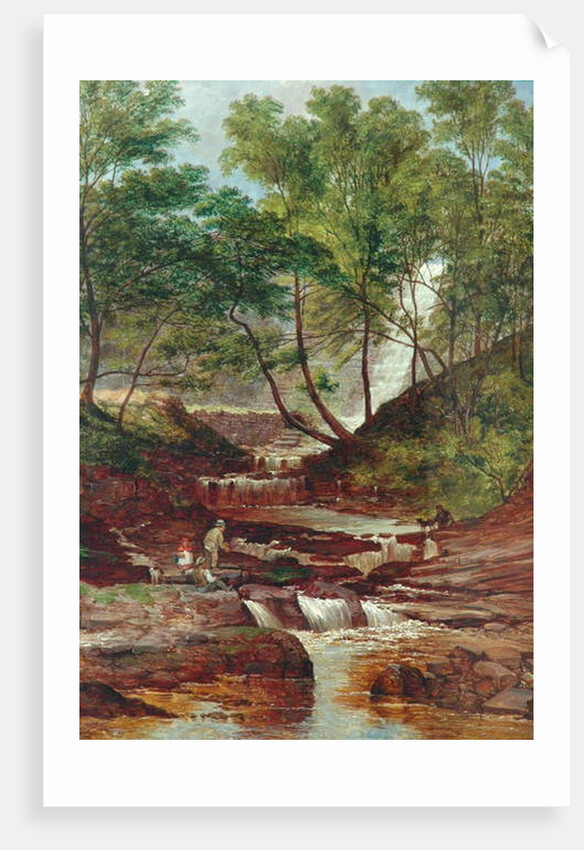 Cat Holes Dam Fall in Todmorden, 1870 by John Holland