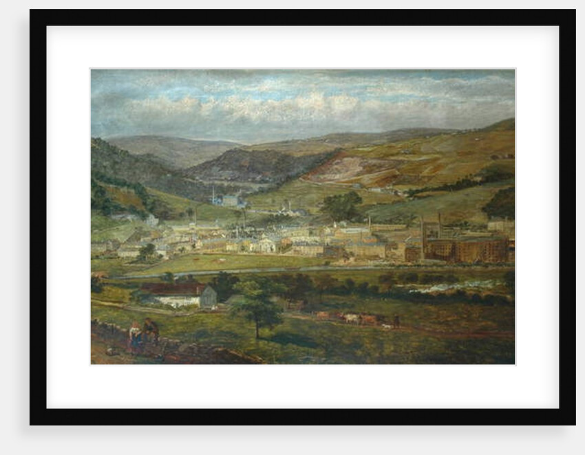 Hebden Bridge from Palace House, Fairfield, 1869 by John Holland