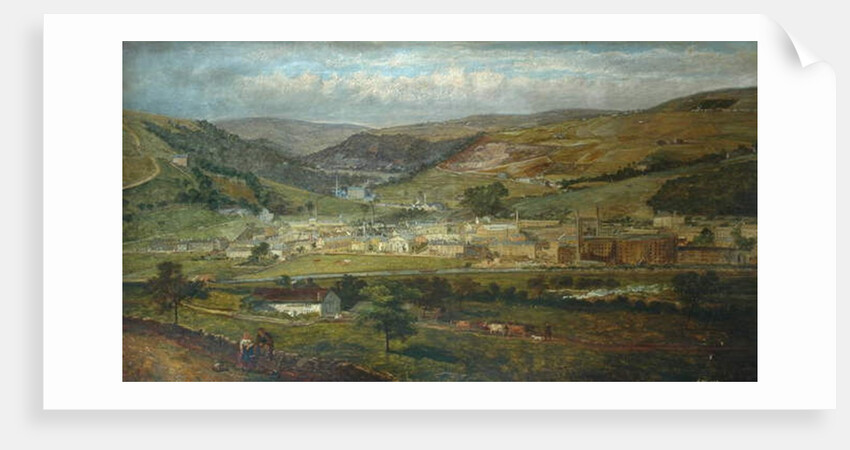 Hebden Bridge from Palace House, Fairfield, 1869 by John Holland