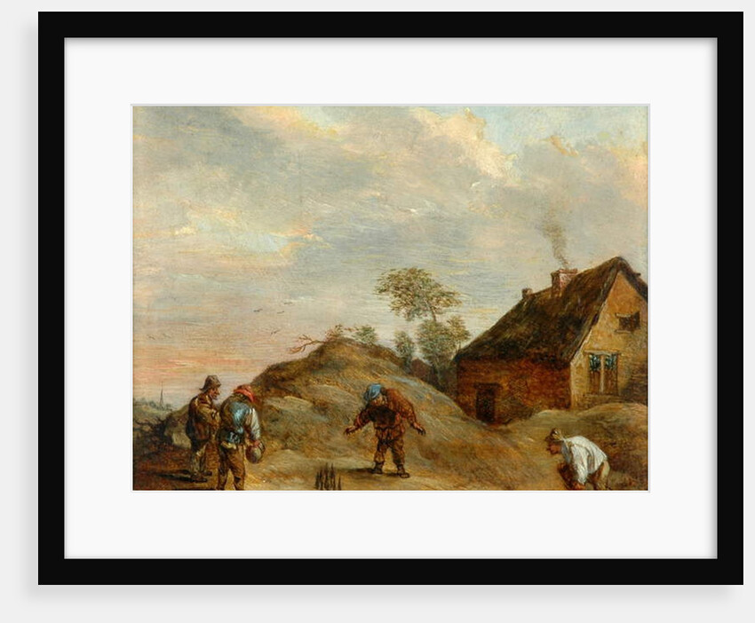 Men Playing At Bowls by David the Younger (attr. to) Teniers