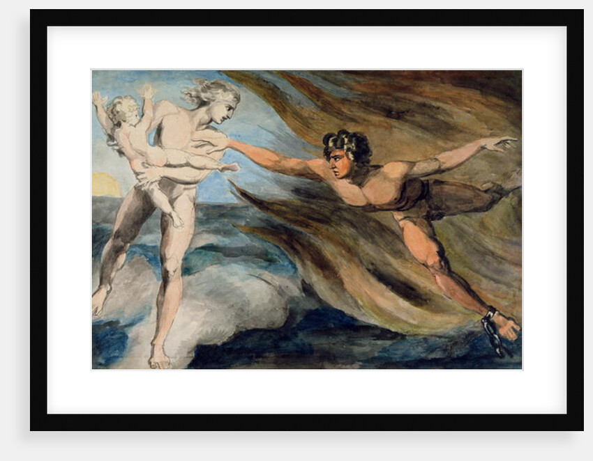 Good and Evil Angels Struggling for the Possession of a Child, c.1793-94 by William Blake