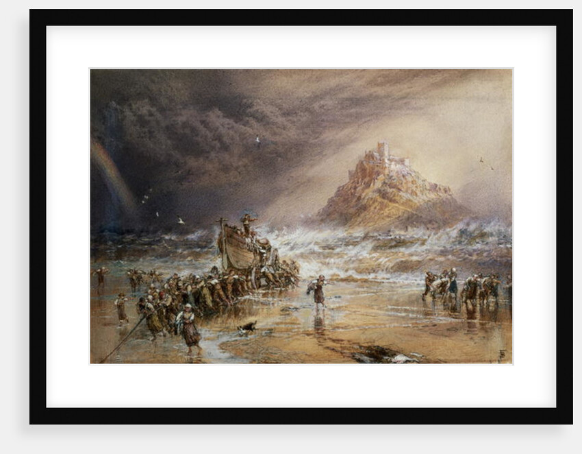 The Return of the Life Boat with St. Michael's Mount in the Distance, c.1874 by Myles Birket Foster
