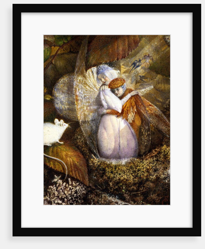 Fairy Lovers in a Bird's Nest Watching a White Mouse, c.1860 by John Anster Fitzgerald