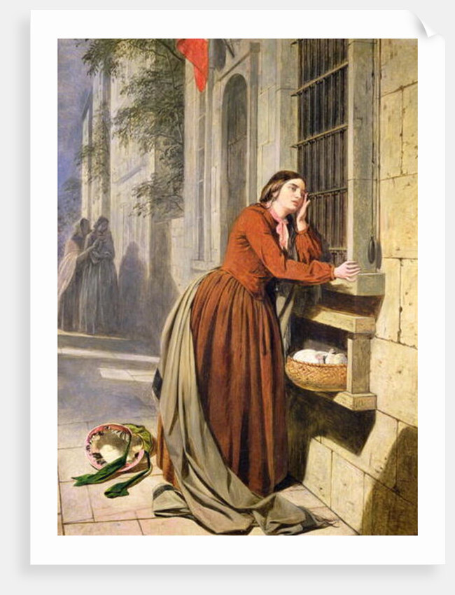 Mother Depositing Her Child in the Foundling Hospital in Paris, c.1855-60 by Henry Nelson O'Neil